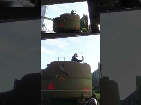 Putting Oil In The Combine Motor Farming