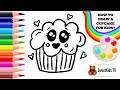 Sweetkids tv  drawing a cute cupcake for kids   how to draw easily