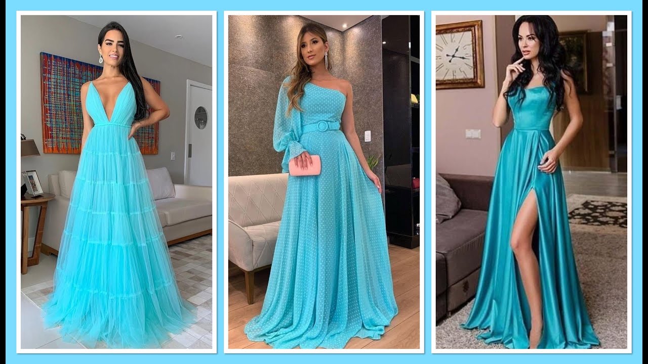 Hermosos Vestidos en color turquesa 👗 - YouTube
