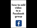 How To Upload A Video To A Facebook Group