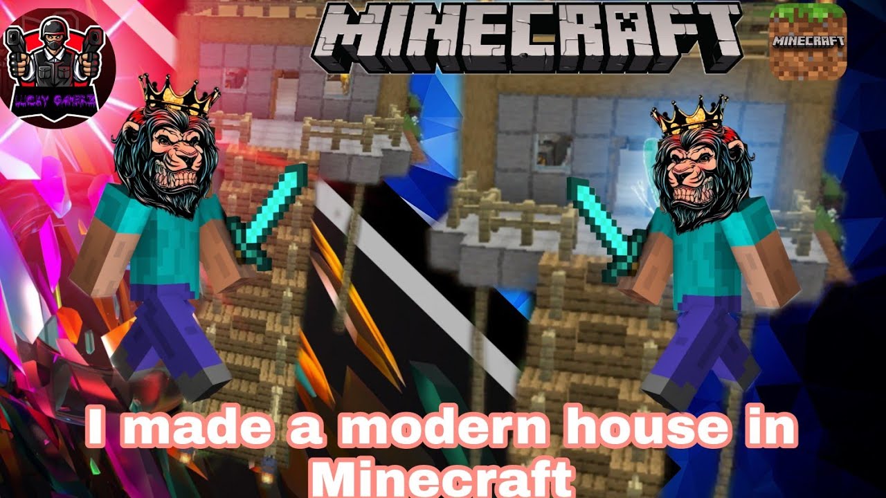 I made a modern house in Minecraft survival base. Techno Gamerz ...