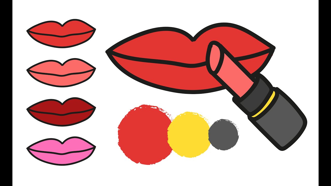 Как нарисовать помаду легко и просто карандашом