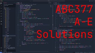 Celebrity AtCoder Chronicles: ABC377 A-E Solutions Profile