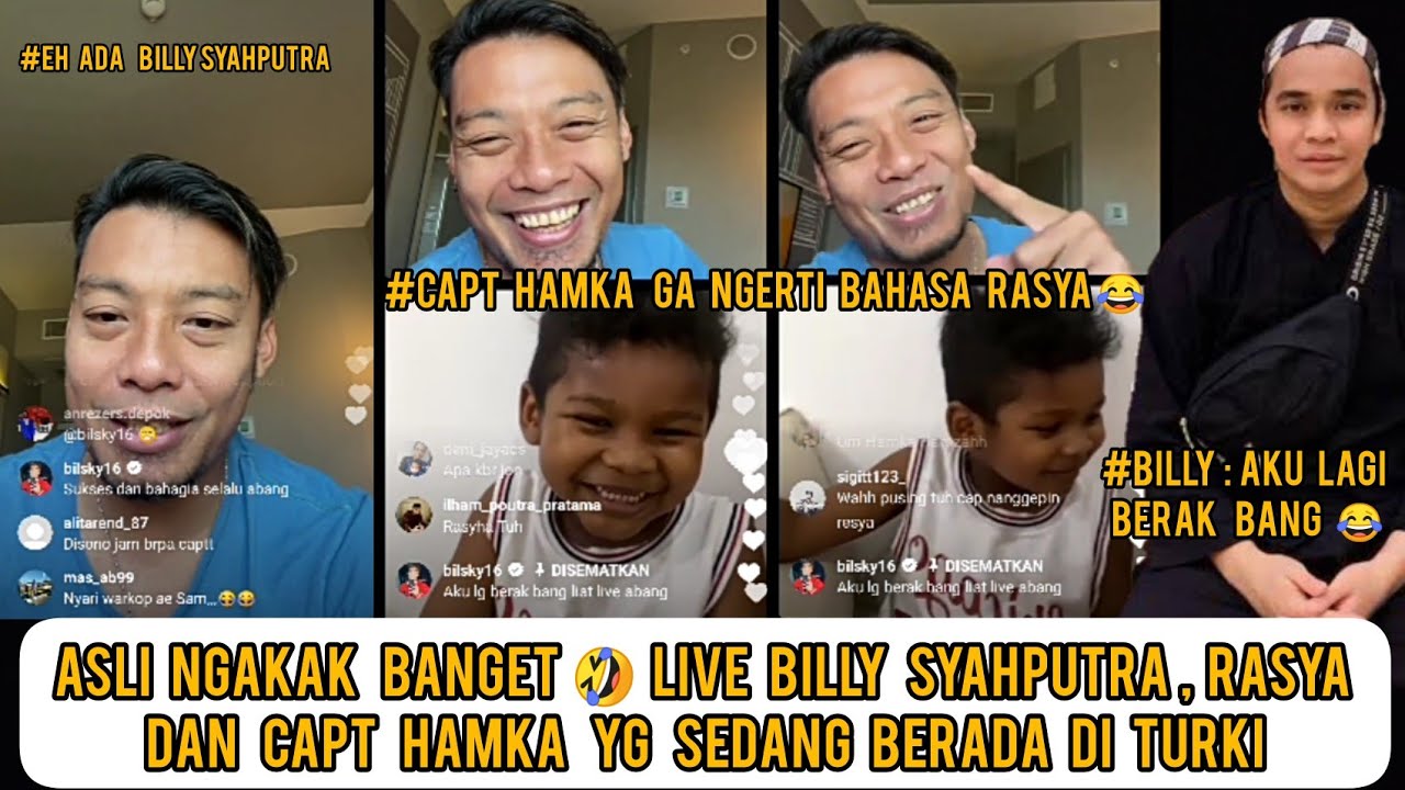 Ngakak banget  😂 live billy Syahputra Rasya & Capt Hamka yg sedang berada di Turki !!!