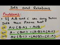 @btechmathshub7050 Problems on Sets and Relations DMS
