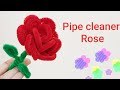 How to make a pipe cleaner Rose, Beautiful Rose flower for mother's day