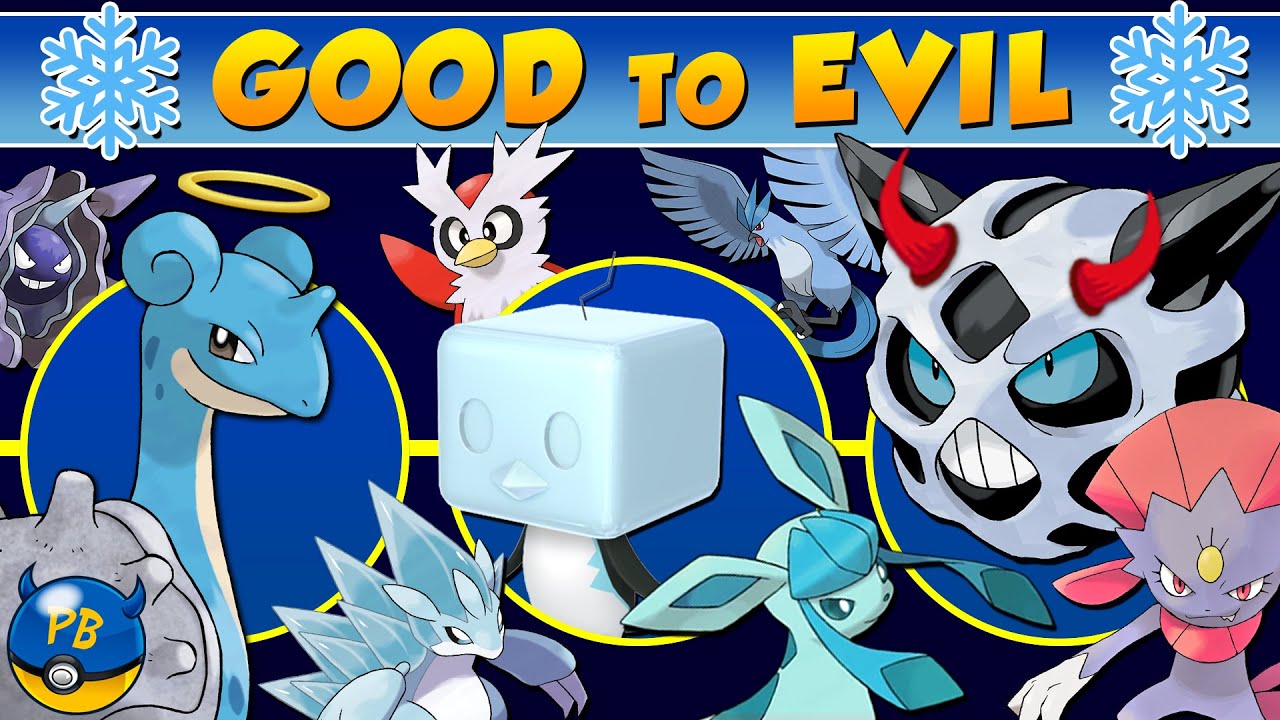 Every ICETYPE Pokemon Good to Evil 🧊 ️🐧 YouTube