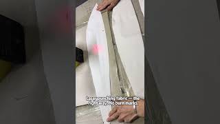 The cleanest way to punch holes in fabric #textiledesign #laserengraving #shorts