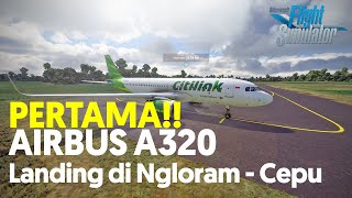 PERTAMA! Pesawat Airbus A320 Di Bandara Ngloram Cepu - Microsoft Flight Simulator 2020 Indonesia screenshot 5