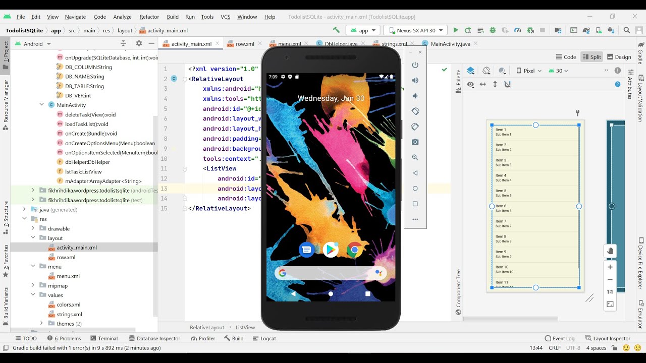 Membuat Apps todo list menggunakan SQLite - YouTube