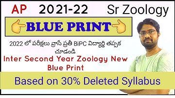 Inter Second Year Zoology New Blue Print 2022 || 30% Deleted Based 2022 Blue Print