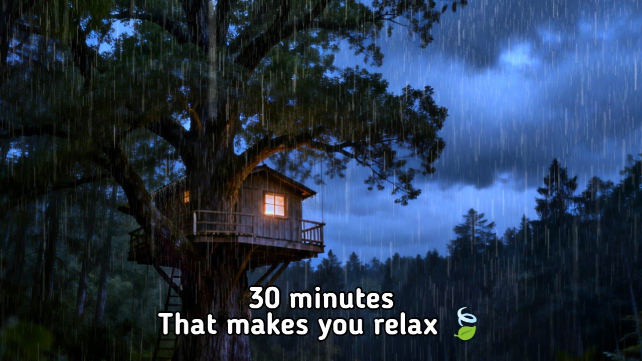 Heavy Rain White Noise Sounds | Deep Sleep & Anxiety Relief #1