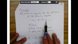 Arithmetic Sequences-(3-6) -Algebra 1