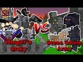 Can the illagers army defend the castle against the stone army  minecraft mob battle