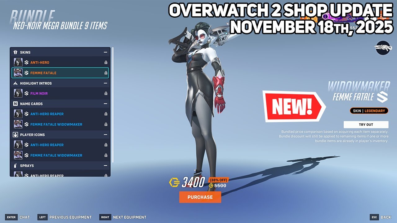 *НОВЫЙ* НАБОР «НЕО-НУАР» И ТРАНСФОРМЕРЫ ВЕРНУЛИСЬ! Обновление магазина Overwatch 2 [18 ноября 202...