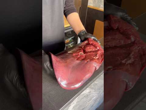 【超巨大レバー】Giant liver yakiniku BBQ 焼肉ホルモン 新井屋 はなれ 渋谷グルメ