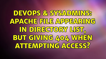 DevOps & SysAdmins: Apache file appearing in directory list, but giving 404 when attempting access?
