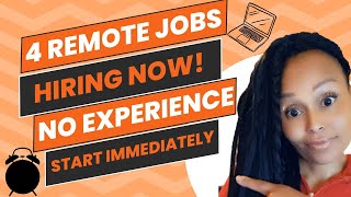 4 Remote Jobs Hiring Now  Make Money From Home!!