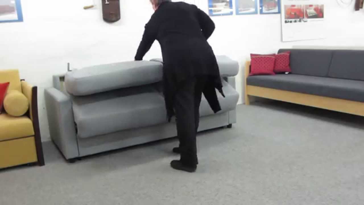 Model lena dobbelt sovesofa med springmadras youtube Opbevaring under seng boxmadras
