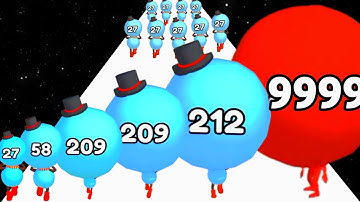 Big Head Rush vs Color Run 3D - ASMR Gameplay (NOOB vs PRO vs HACKER) All Max Level