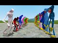 SCP-096 THE SHY GUY ALL COLORS VS HUGGY WUGGYS!! Garry's Mod Sandbox