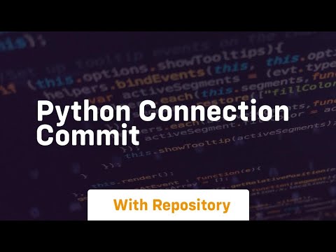 python connection commit