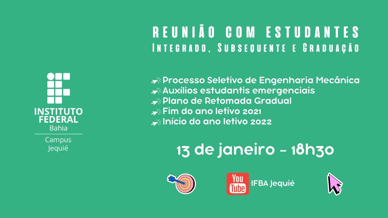 IFBA Jequié abre inscrições do Processo Seletivo Gratuito para