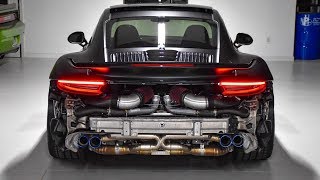 Porsche 911 Turbo S Boost Logic titanium exhaust| Dyno pulls, revs, accelerations