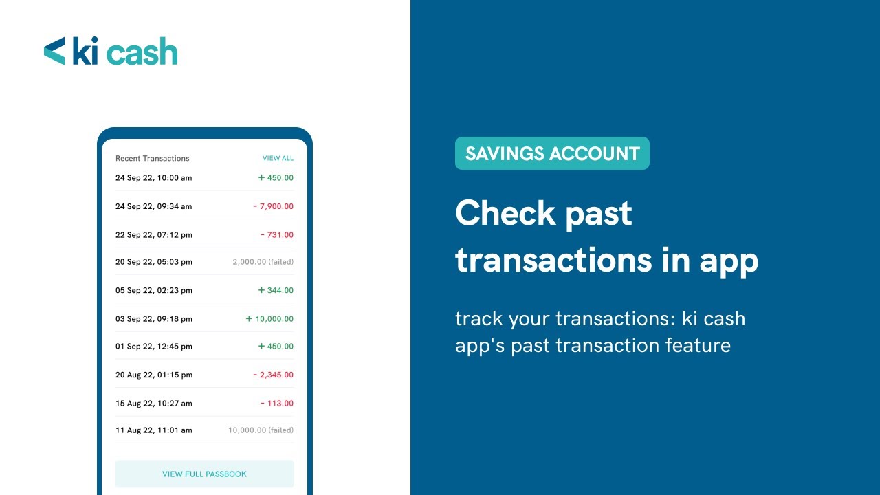 Check past transactions in ki cash app - YouTube