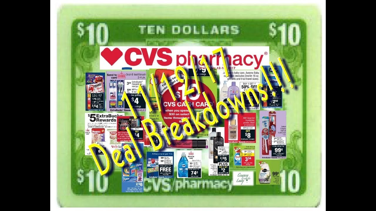 cvs 11 12 17 deals breakdown for the week with freebies youtube