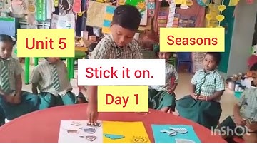 Term 2 Unit 5 Seasons Day 1 Stick it on/English Ennum Ezhuthum 