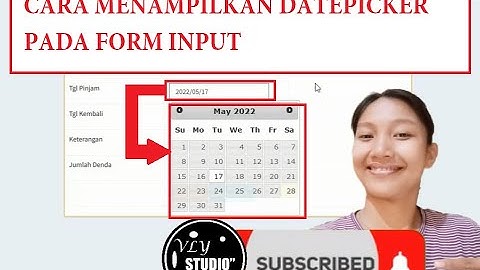 Cara membuat inputan dengan datepicker | Free Source code