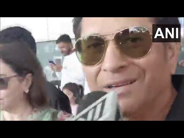 Cricket legend Sachin Tendulkar and his wife Anjali arrive in Ranchi, Jharkhand