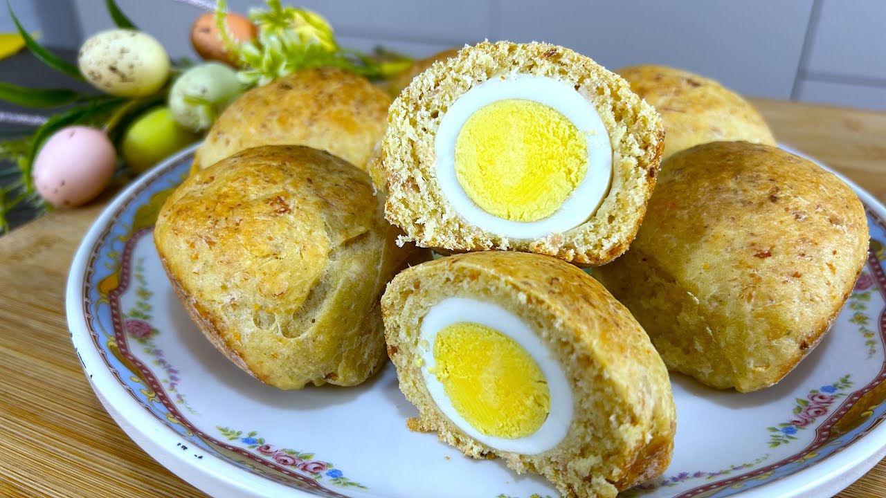 Деревенский пасхальный венок с вареными яйцами 😋