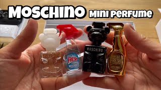 Moschino mini perfume unboxing | cute tiny EDP EDT| mini fragrance collection | super cute bottles