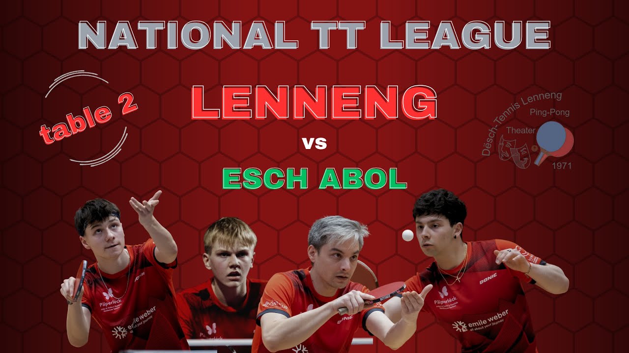 National TT League: DT LENNENG - DT ESCH ABOL (table 2)