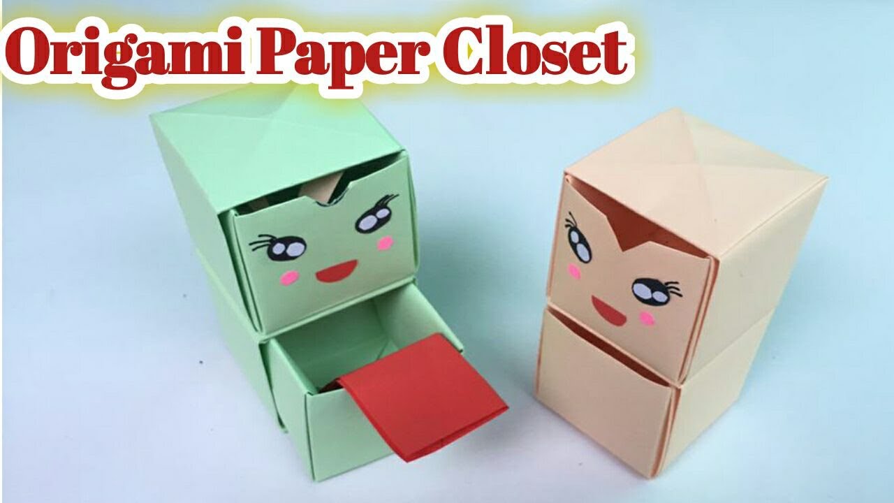 How to make Easy Origami Paper Closet // DIY Origami Paper Craft ✨ 