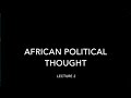 African Political Thought 2, Stephen Chan, SOAS University of London