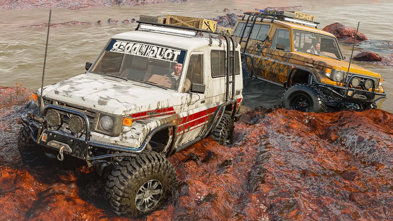 ¡PEGADOS EN EL RIO CON LAS TOYOTA 4.5! | SnowRunner