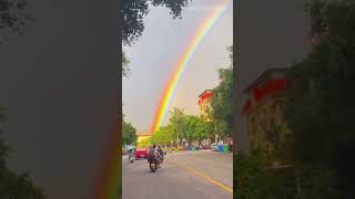 Amazing Double Rainbow Caught on the Road! So Beautiful