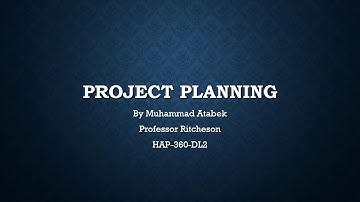 Project Planning HAP-360