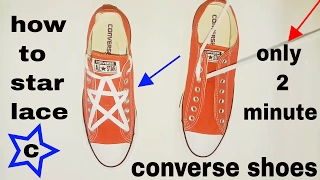 How To Star Converse shoes | laces 2017
