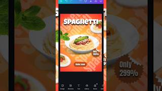 "Spaghetti Food Poster Design in Canva 🍝✨ | Easy Tutorial"#shortsfeed #shortfeed #@digital_eba_
