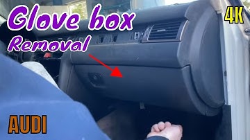Audi - How to remove replace the glove box easy.