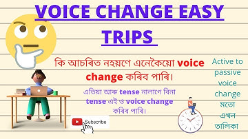 voice change in Assamese//easiest way to convert active voice to passive voice// magical trips//