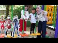 NEMU HARTA KARUN 😱 DITAMAN BERMAIN - Mainan Ultraman Dan Perosotan | Ali vlog