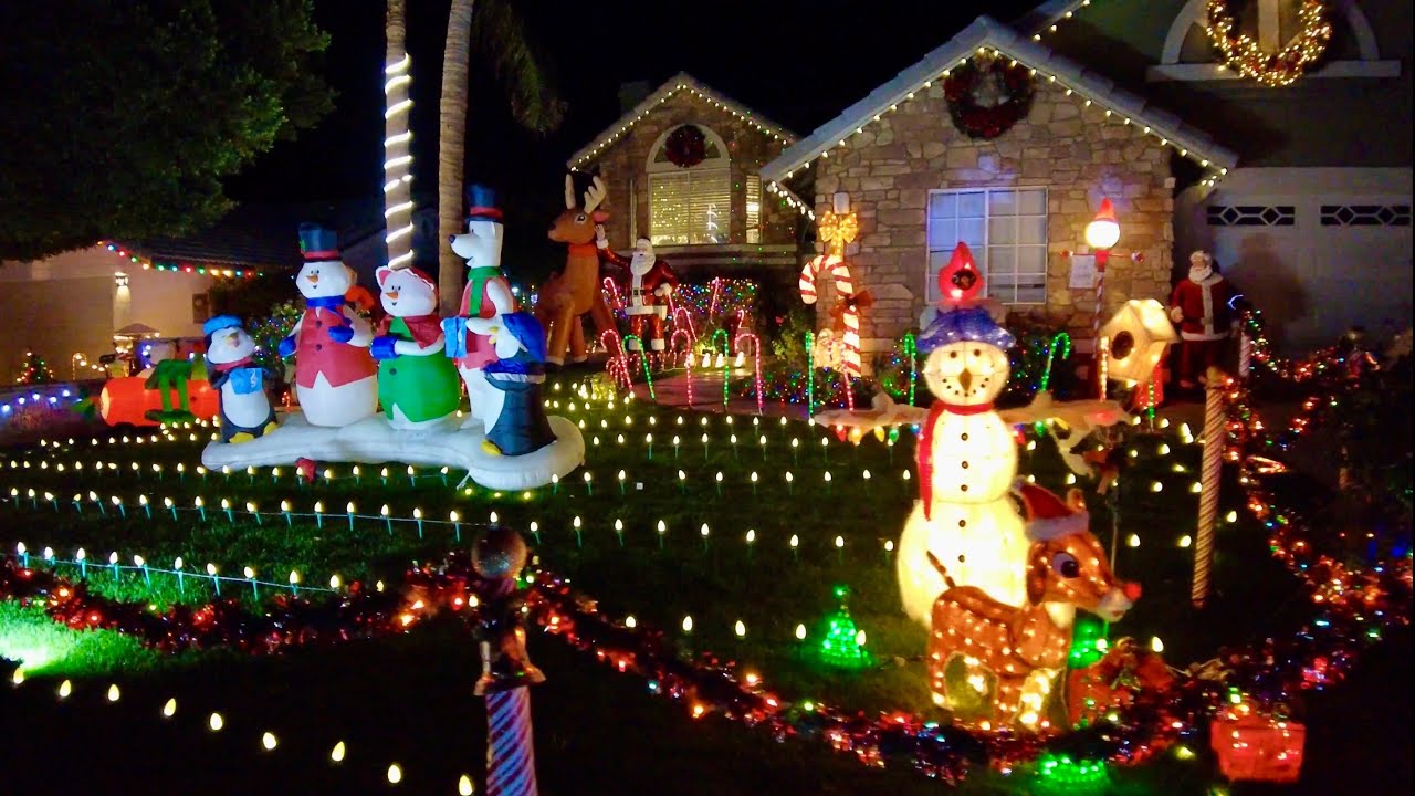 Christmas Lights Candy Cane Lane in Cathedral City Palm Springs