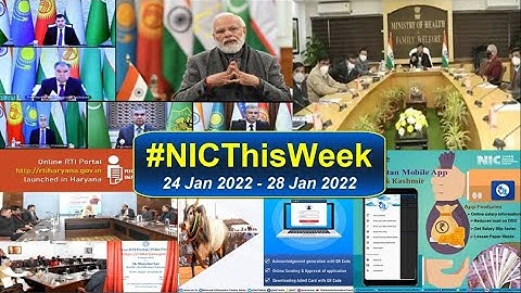 NICThisWeek ( 24 January 2022 - 28 January 2022)