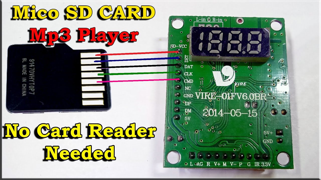 Micro SD Card Mp3 Player Connect Micro SD CARD Directly Without Using