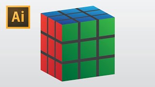 Illustrator Tutorial: Creating Isometric Rubik's Cube | How to Make a 3D Cube in Illustrator
